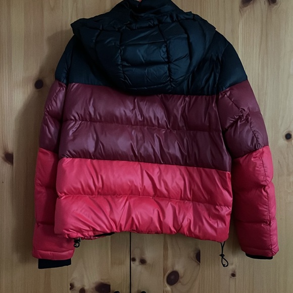 AMAZING Proenza Schouler Colorblock puffer Black Burgundy Red - size small - Picture 8 of 9
